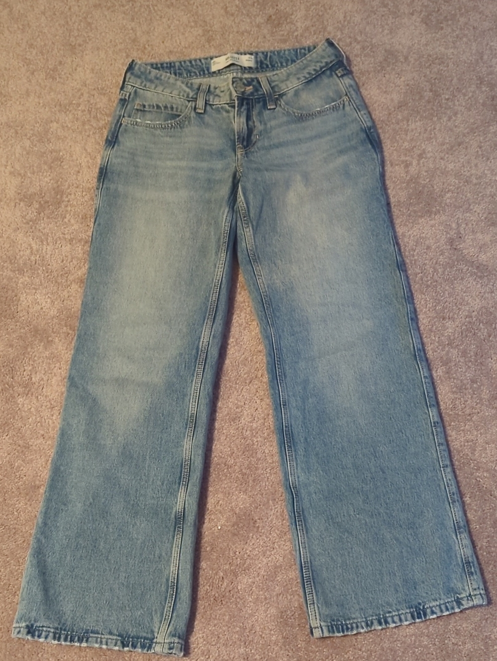 Hollister Medium Light Blue Wide-Leg Jeans